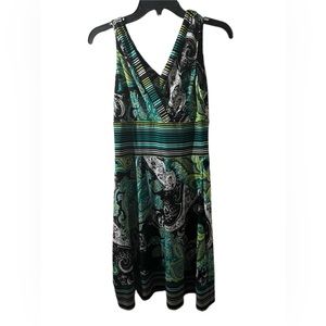 Dress Barn Multi Color Patterned Dress (Size 6)